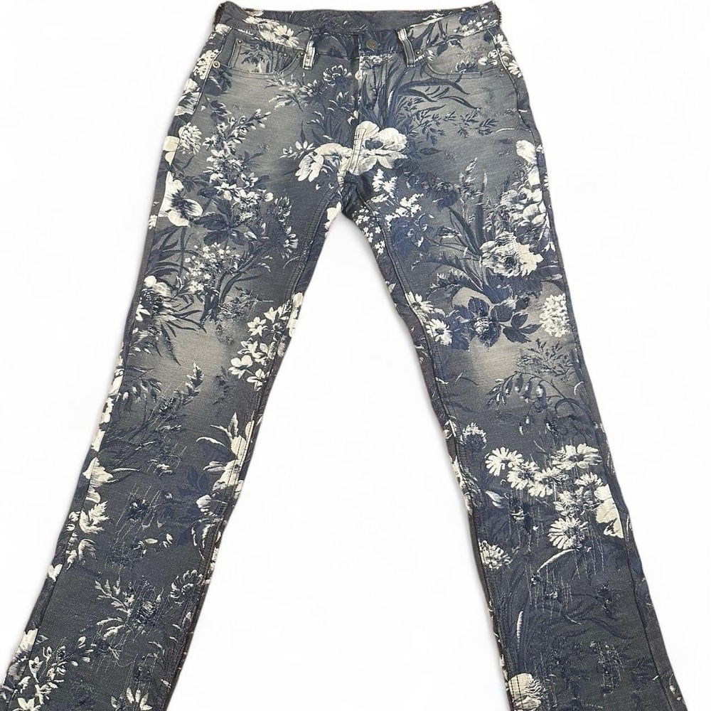 Ralph Lauren Purple Label Women's Floral Embellished 160 Straight Jeans 29x26